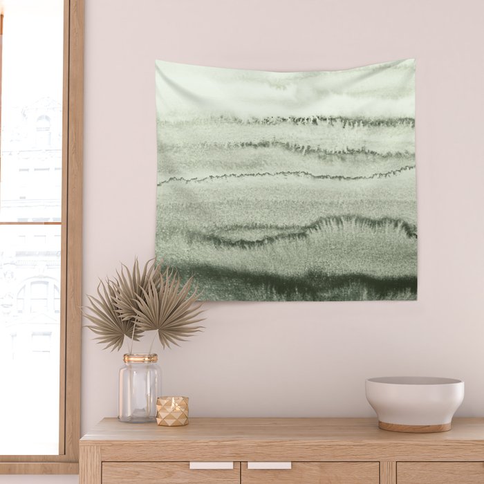WITHIN THE TIDES - SAGE GREEN by MS  Wall Tapestry Gallery Image 2