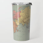 Vintage Map of The World (1889) Travel Mug Gallery Image 2