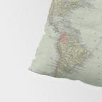 Vintage Map of The World (1889) Pillow Sham Gallery Image 4