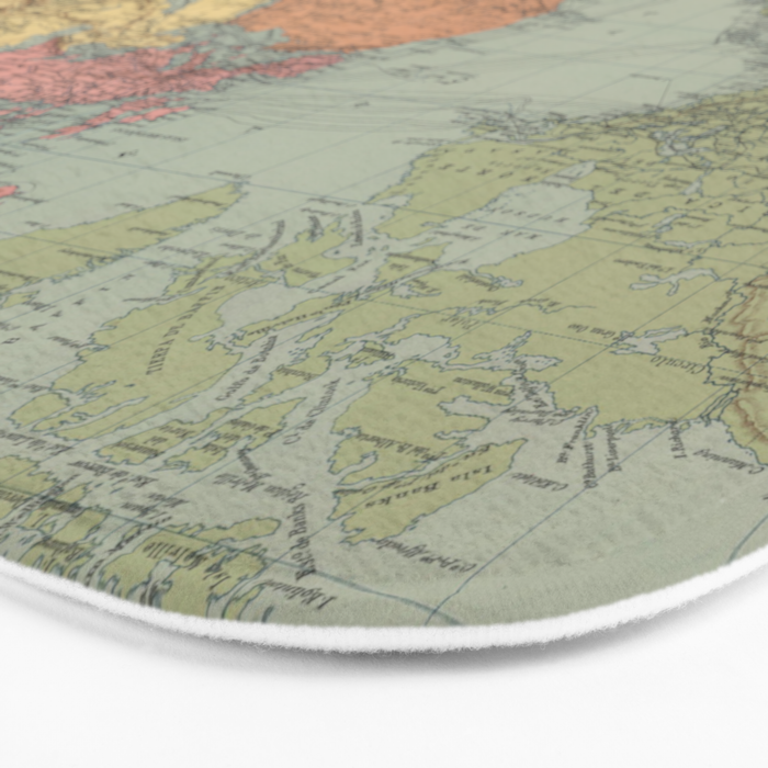 Vintage Map of The World (1889) Bath Mat Gallery Image 3