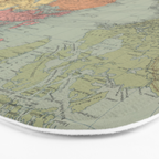 Vintage Map of The World (1889) Bath Mat Gallery Image 3