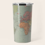 Vintage Map of The World (1889) Travel Mug Gallery Image 1