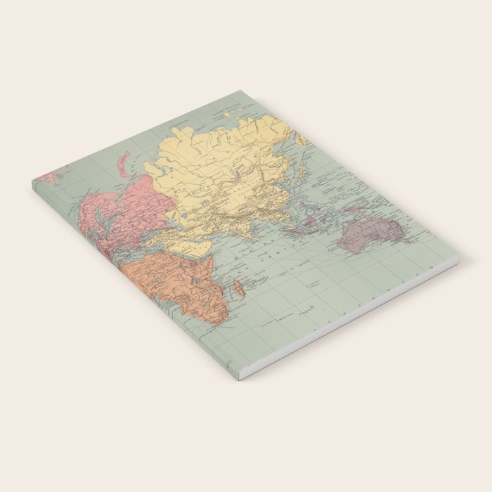 Vintage Map of The World (1889) Notebook Gallery Image 2