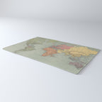 Vintage Map of The World (1889) Rug Gallery Image 3