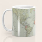 Vintage Map of The World (1889) Coffee Mug Gallery Image 3