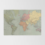 Vintage Map of The World (1889) Rug Gallery Image 2