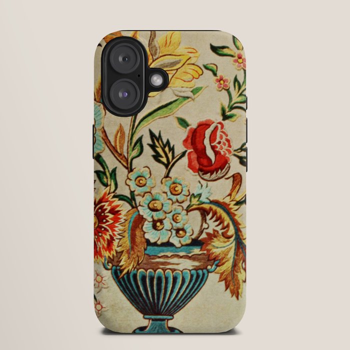 Crewel Still Life Antique Elizabethan Vector Painting iPhone Case Gallery Image 9