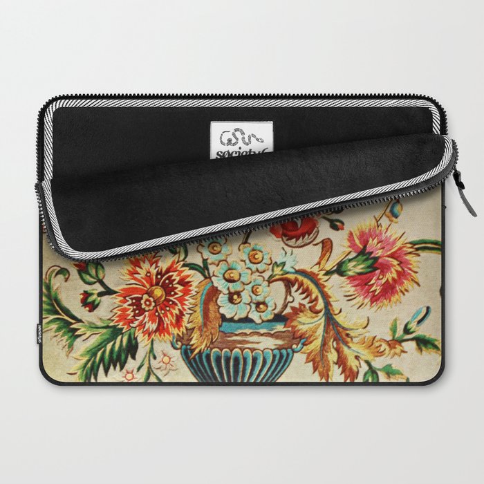 Crewel Still Life Antique Elizabethan Vector Painting Laptop Sleeve Gallery Image 2