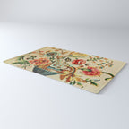 Crewel Still Life Antique Elizabethan Vector Painting Rug Gallery Image 3
