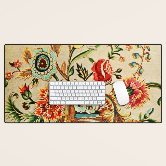 Crewel Still Life Antique Elizabethan Vector Painting Desk Mat Gallery Image 1