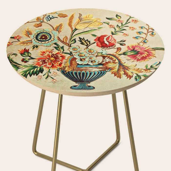 Crewel Still Life Antique Elizabethan Vector Painting Side Table Gallery Image 2