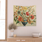 Crewel Still Life Antique Elizabethan Vector Painting Wall Tapestry Gallery Image 2