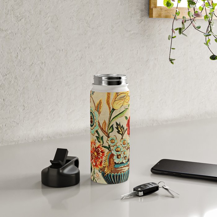 Crewel Still Life Antique Elizabethan Vector Painting Water Bottle Gallery Image 4