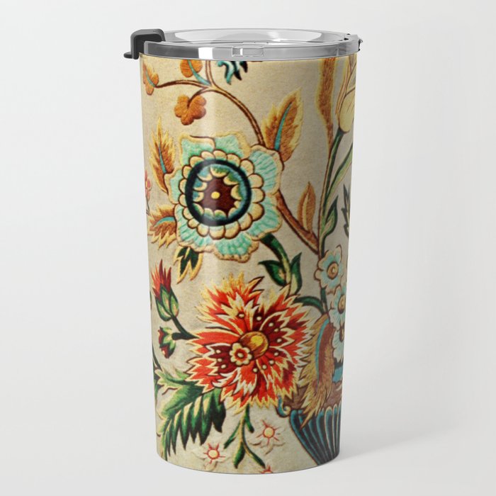 Crewel Still Life Antique Elizabethan Vector Painting Travel Mug Gallery Image 3