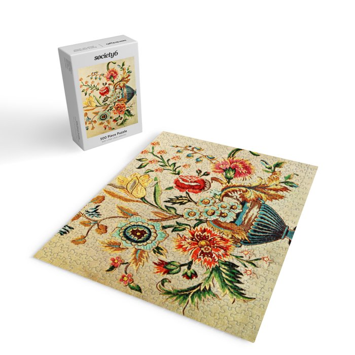 Crewel Still Life Antique Elizabethan Vector Painting Jigsaw Puzzle Gallery Image 2