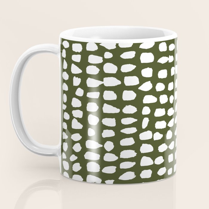 Dots (Olive) Coffee Mug Gallery Image 3