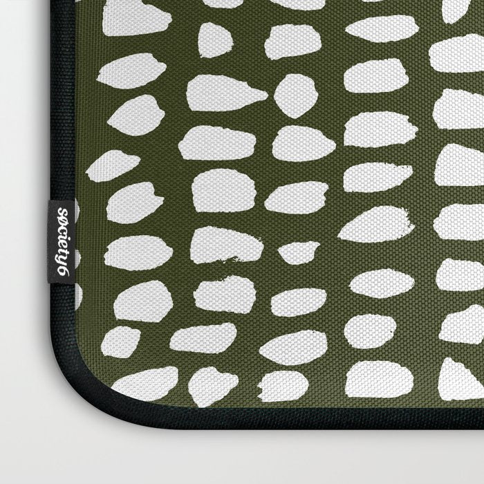 Dots (Olive) Laptop Sleeve Gallery Image 3