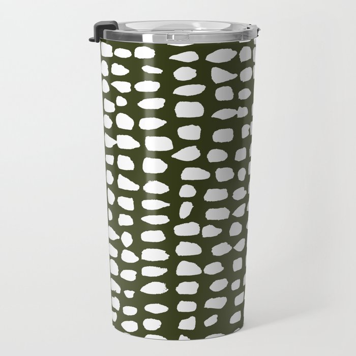 Dots (Olive) Travel Mug Gallery Image 3