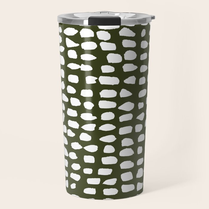 Dots (Olive) Travel Mug Gallery Image 1