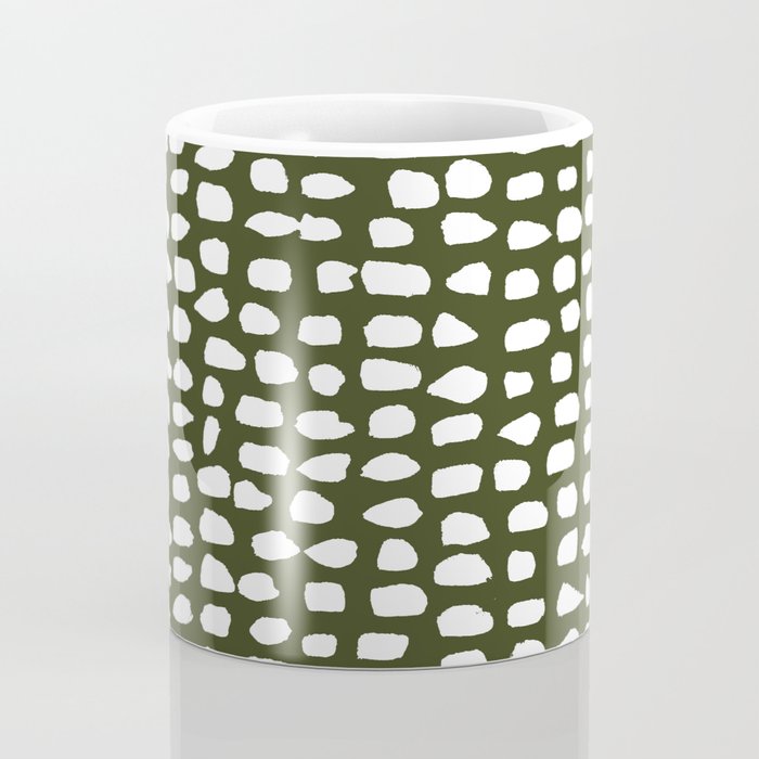 Dots (Olive) Coffee Mug Gallery Image 4
