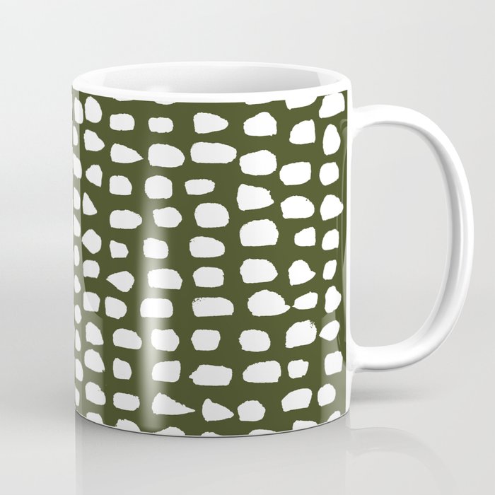 Dots (Olive) Coffee Mug Gallery Image 1