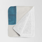 Burnt Orange Jewel Teal Blue Mid Century Modern Funky Colorful Shapes Patterns by Ejaaz Haniff Throw Blanket Gallery Image 3