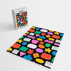 Funny retro sticker quote cartoon pattern Jigsaw Puzzle Gallery Image 2