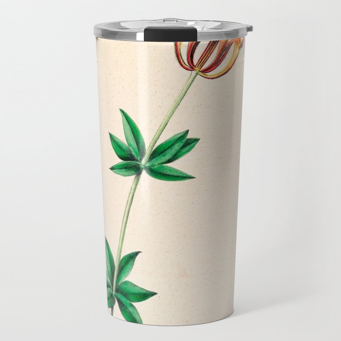  Wood lily by Clarissa Munger Badger, 1859 (benefitting The Nature Conservancy) Travel Mug Gallery Image 1