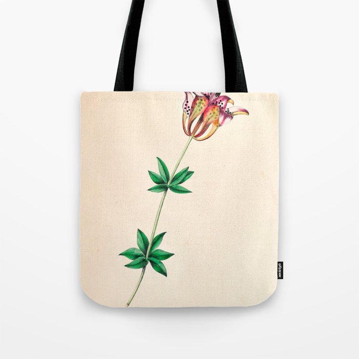  Wood lily by Clarissa Munger Badger, 1859 (benefitting The Nature Conservancy) Tote Bag Gallery Image 1