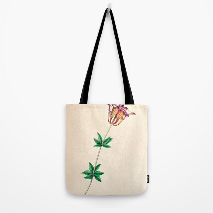  Wood lily by Clarissa Munger Badger, 1859 (benefitting The Nature Conservancy) Tote Bag Gallery Image 2