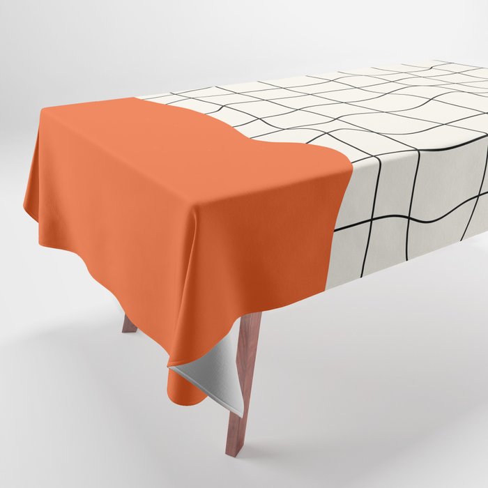 Flamingo Drip | Warp Grid: Off-White Day Edition Tablecloth Gallery Image 1
