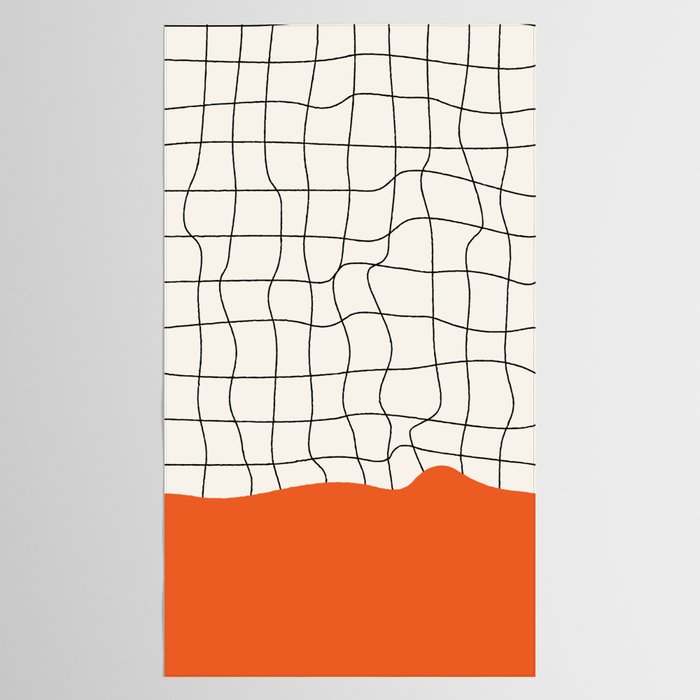 Flamingo Drip | Warp Grid: Off-White Day Edition Tablecloth Gallery Image 2