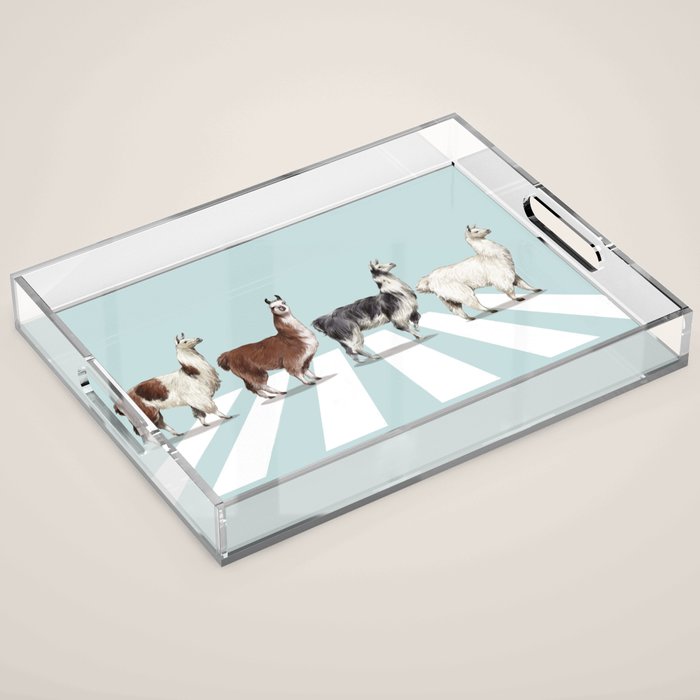 Llama The Abbey Road #1 Acrylic Tray Gallery Image 1