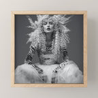 Goldilocks and the three makeup artists female fashion & glamour beautiful blond curls black and white photography - photograph - photographs Mini Art Print Gallery Image 1