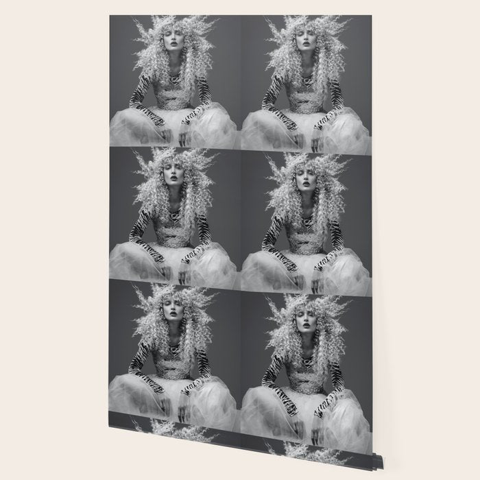 Goldilocks and the three makeup artists female fashion & glamour beautiful blond curls black and white photography - photograph - photographs Wallpaper Gallery Image 2