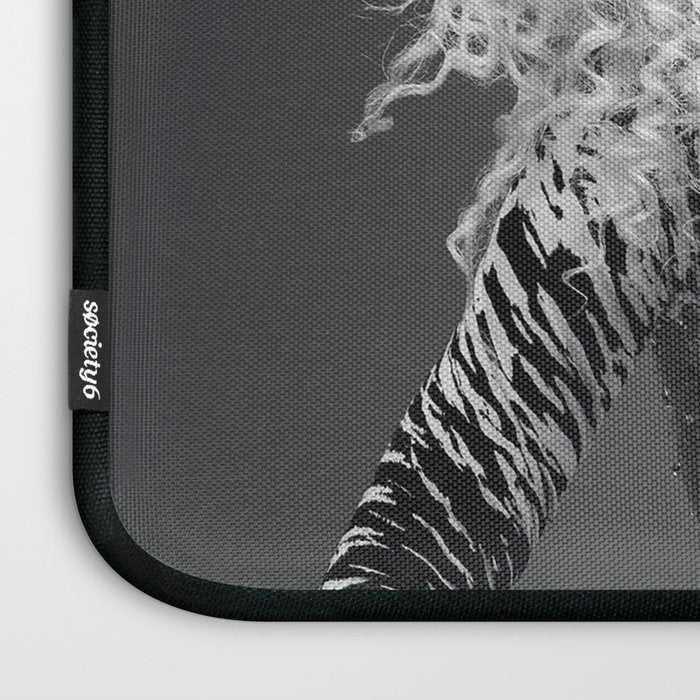 Goldilocks and the three makeup artists female fashion & glamour beautiful blond curls black and white photography - photograph - photographs Laptop Sleeve Gallery Image 3