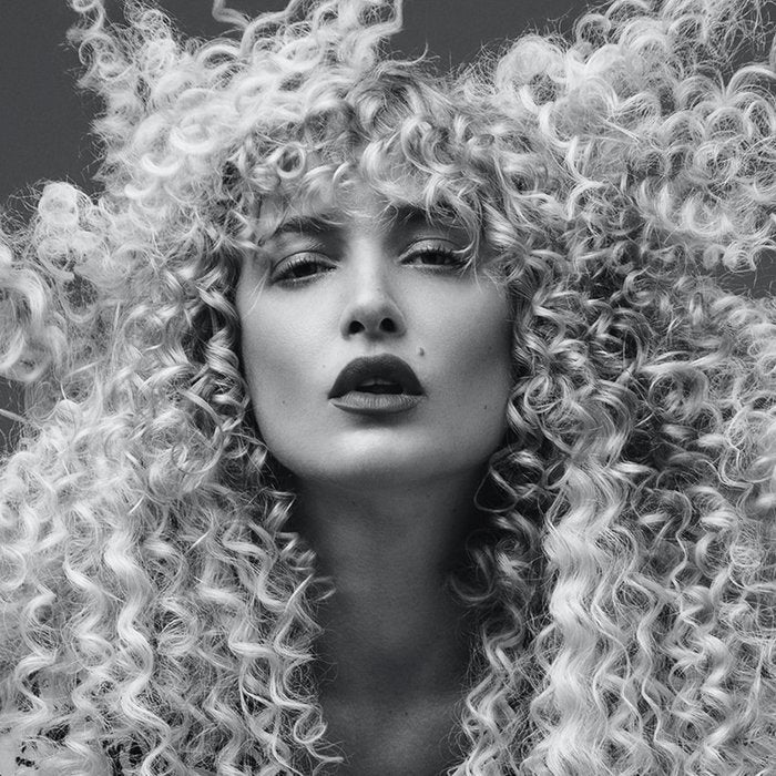 Goldilocks and the three makeup artists female fashion & glamour beautiful blond curls black and white photography - photograph - photographs Coffee Mug Gallery Image 2