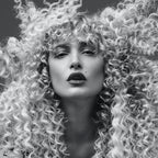 Goldilocks and the three makeup artists female fashion & glamour beautiful blond curls black and white photography - photograph - photographs Coffee Mug Gallery Image 2