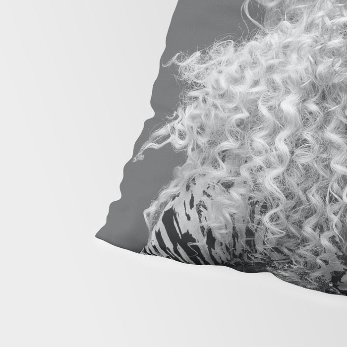 Goldilocks and the three makeup artists female fashion & glamour beautiful blond curls black and white photography - photograph - photographs Pillow Sham Gallery Image 4