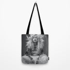 Goldilocks and the three makeup artists female fashion & glamour beautiful blond curls black and white photography - photograph - photographs Tote Bag Gallery Image 2