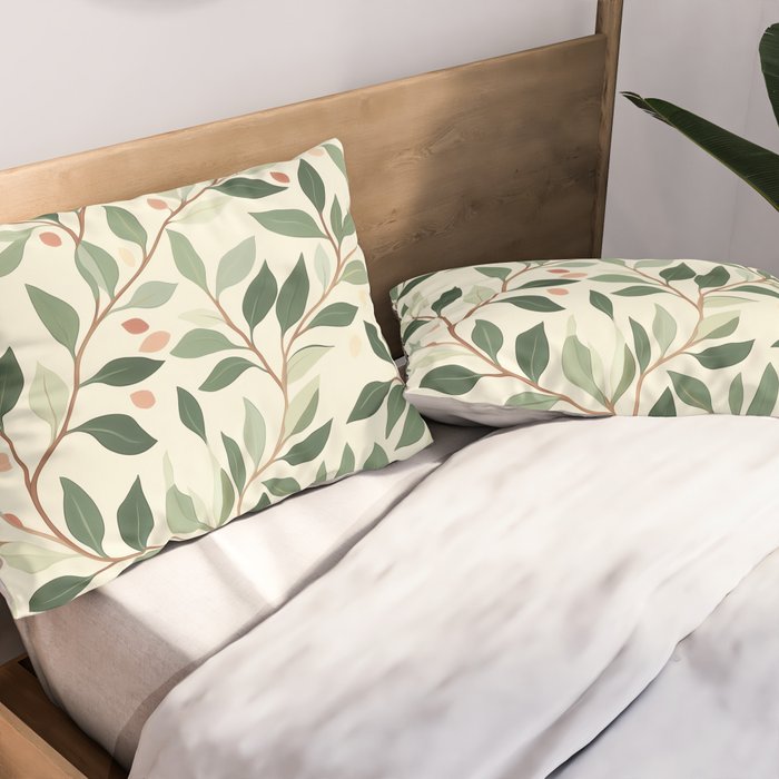 Romantic Botanica Autumn Bloom Pillow Sham Gallery Image 2