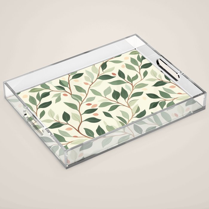 Romantic Botanica Autumn Bloom Acrylic Tray Gallery Image 1