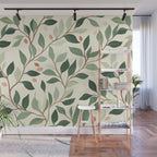 Romantic Botanica Autumn Bloom Wall Mural Gallery Image 1