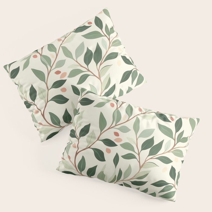 Romantic Botanica Autumn Bloom Pillow Sham Gallery Image 3