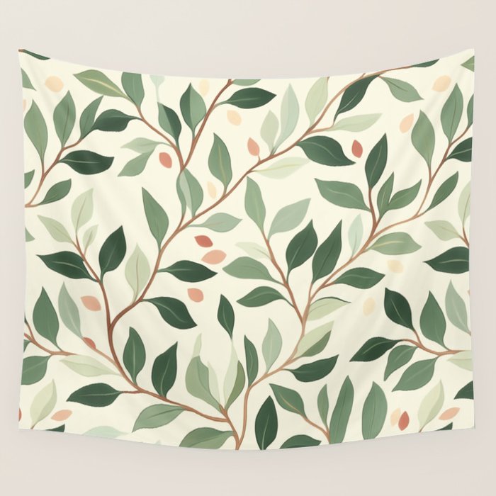 Romantic Botanica Autumn Bloom Wall Tapestry Gallery Image 4