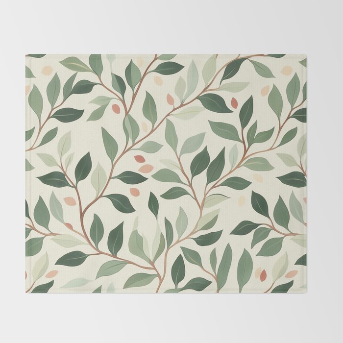 Romantic Botanica Autumn Bloom Throw Blanket Gallery Image 2