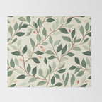 Romantic Botanica Autumn Bloom Throw Blanket Gallery Image 2