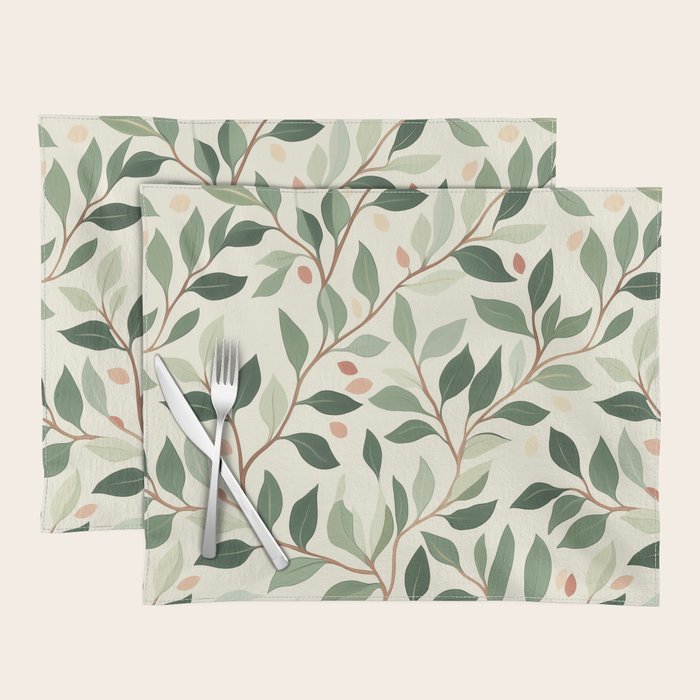 Romantic Botanica Autumn Bloom Placemat Gallery Image 1