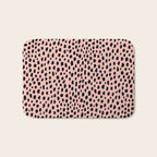 Pink and Black Dalmatian Spots (black/pink) Bath Mat Gallery Image 1