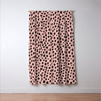 Pink and Black Dalmatian Spots (black/pink) Window Curtain Gallery Image 3